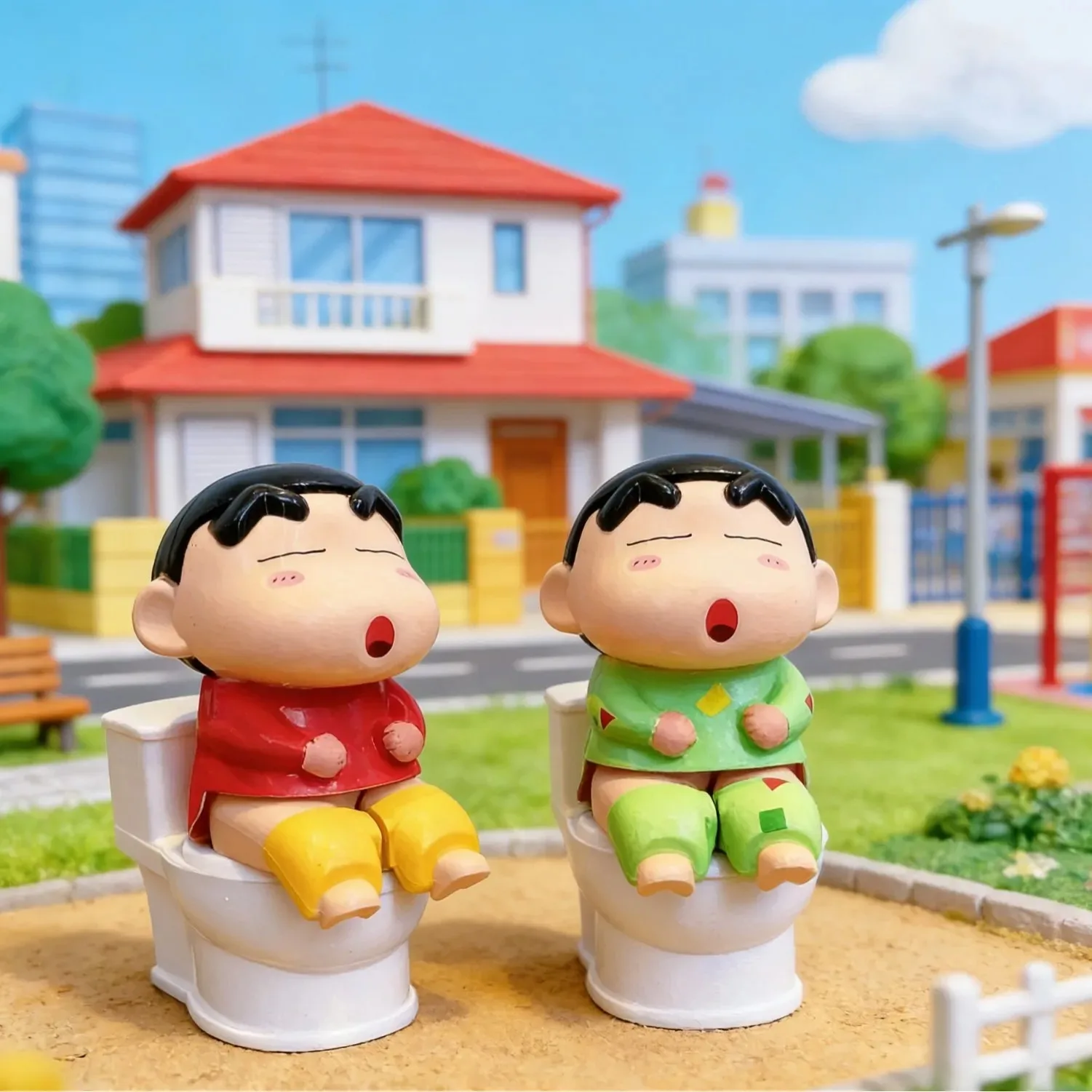 Giocattolo Spruzza Acqua Crayon Shin-chan a Forma di WC - immagine 4