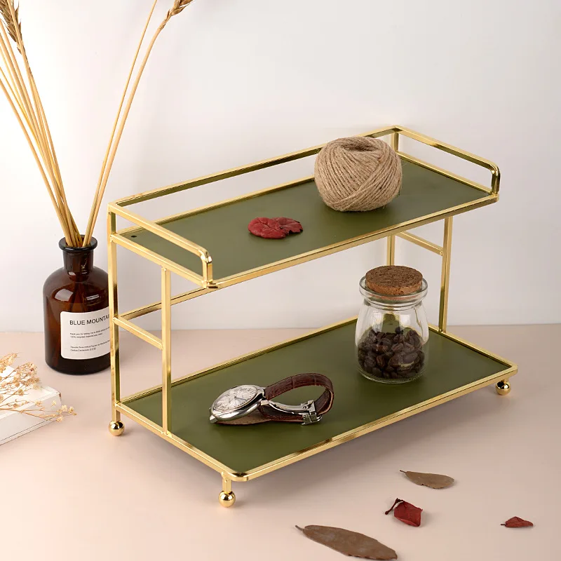 Light Luxury Fashion Cosmetic Rack Desktop Storage Box Skin Care Sundries Multi-layer Dressing Table Makeup Room Organizer Shelf