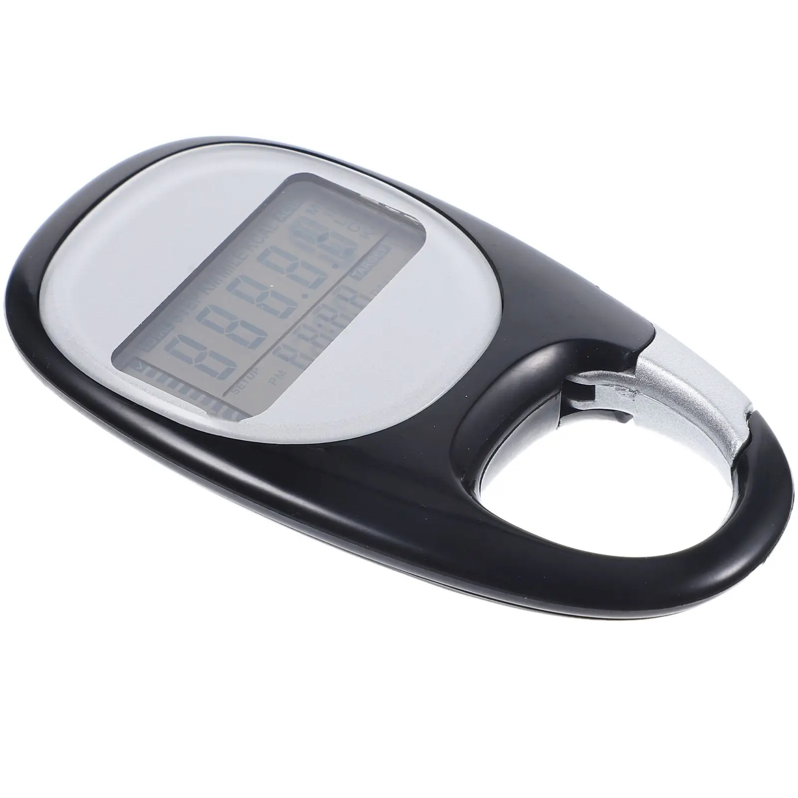 1Pc White Abs Pedometer Outdoor Step Counter Portable Digital Walking Tracker Calorie Counter Fitness Accessory Sports Gadgets