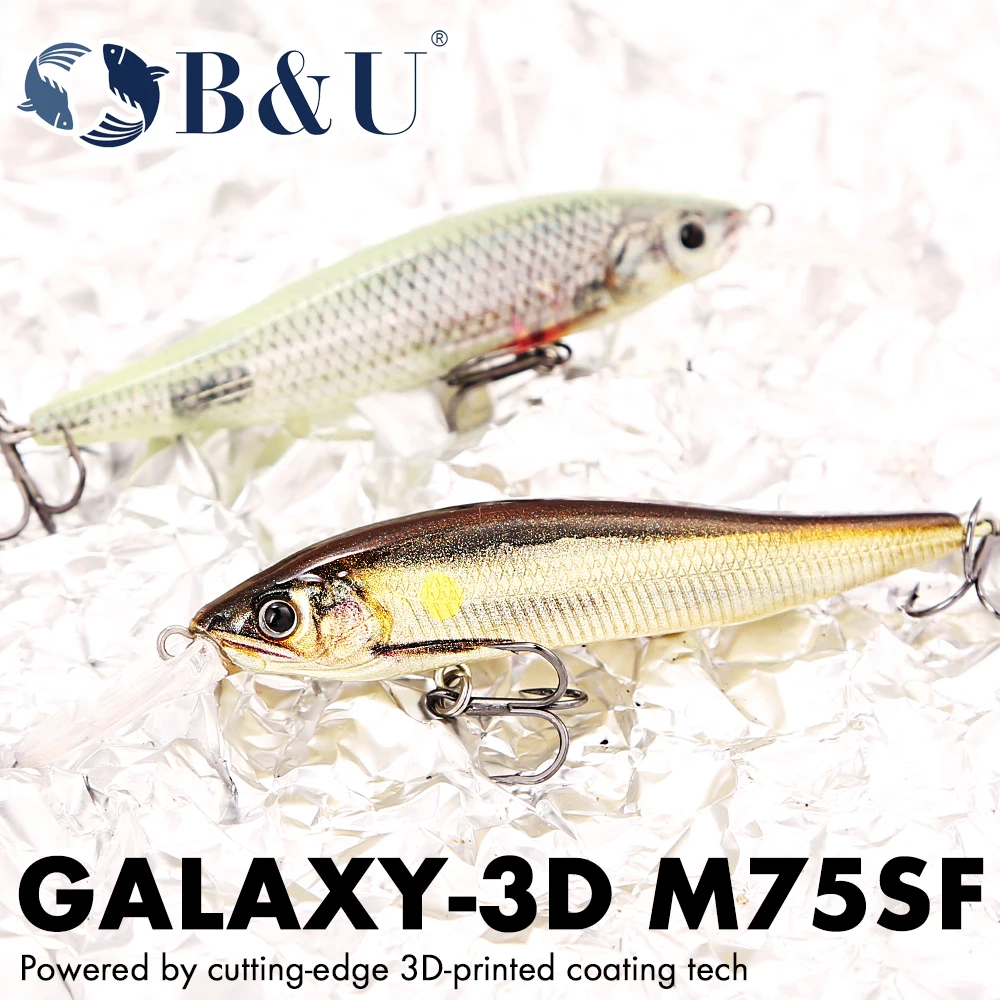 B&U Slow Floating Minnow Max 2,0 m Angelköder Explorers SHAD Langwurf-Hartköder für Hechtbarsch Chub Jerkbait