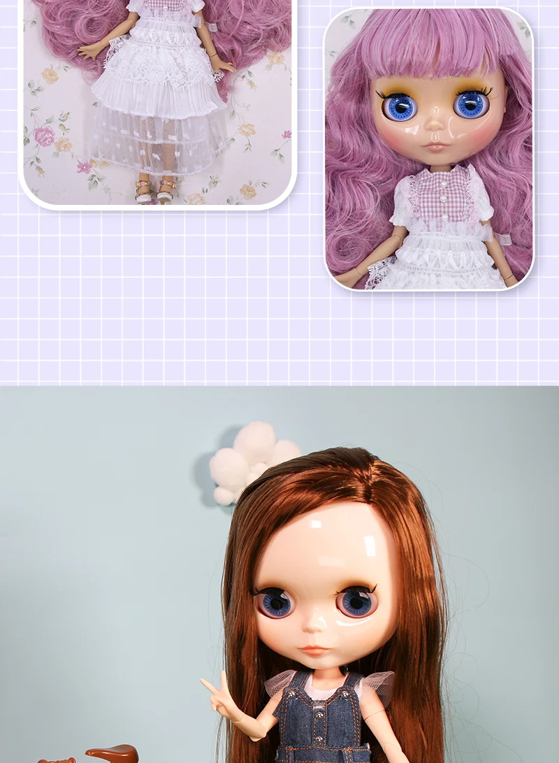 ICY DBS Blyth doll jointed body 30CM BJD nude doll and nude doll clothes shoes handmade set fashion doll girl gift
