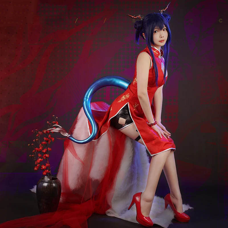 

Костюм для косплея COS-KiKi, новый год, Чонсам из ткани Рыцари Чэнь, костюм костюма SuiHongXia из кожи, приталенное платье, Униформа, женский наряд для вечеринки