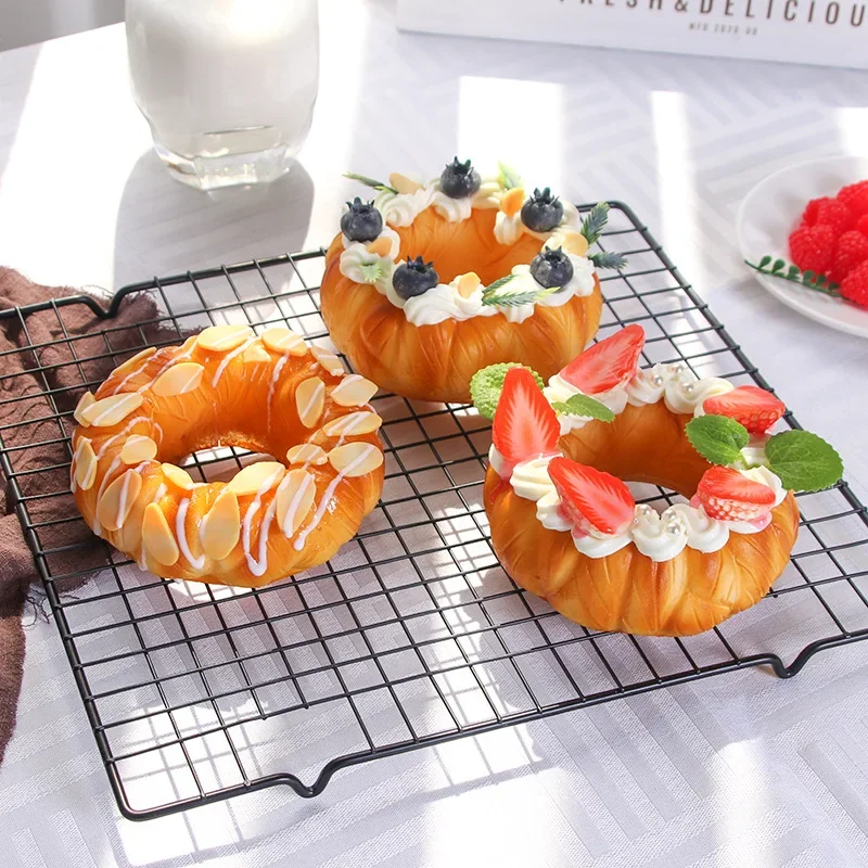 Fake Fruit Cake Donut Bread Artificial Food Model Simulation Baking Store Photography Props Ornaments Home Decor Decorations Food Model Food Photography Props Fake Food Prank Toys
