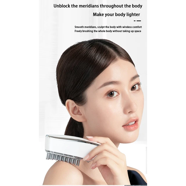 EMS Micro Electric Import Hair Care Comb, Multi-function Meridian Massage Comb, USB Rechargeable Hair Massage Brush 2