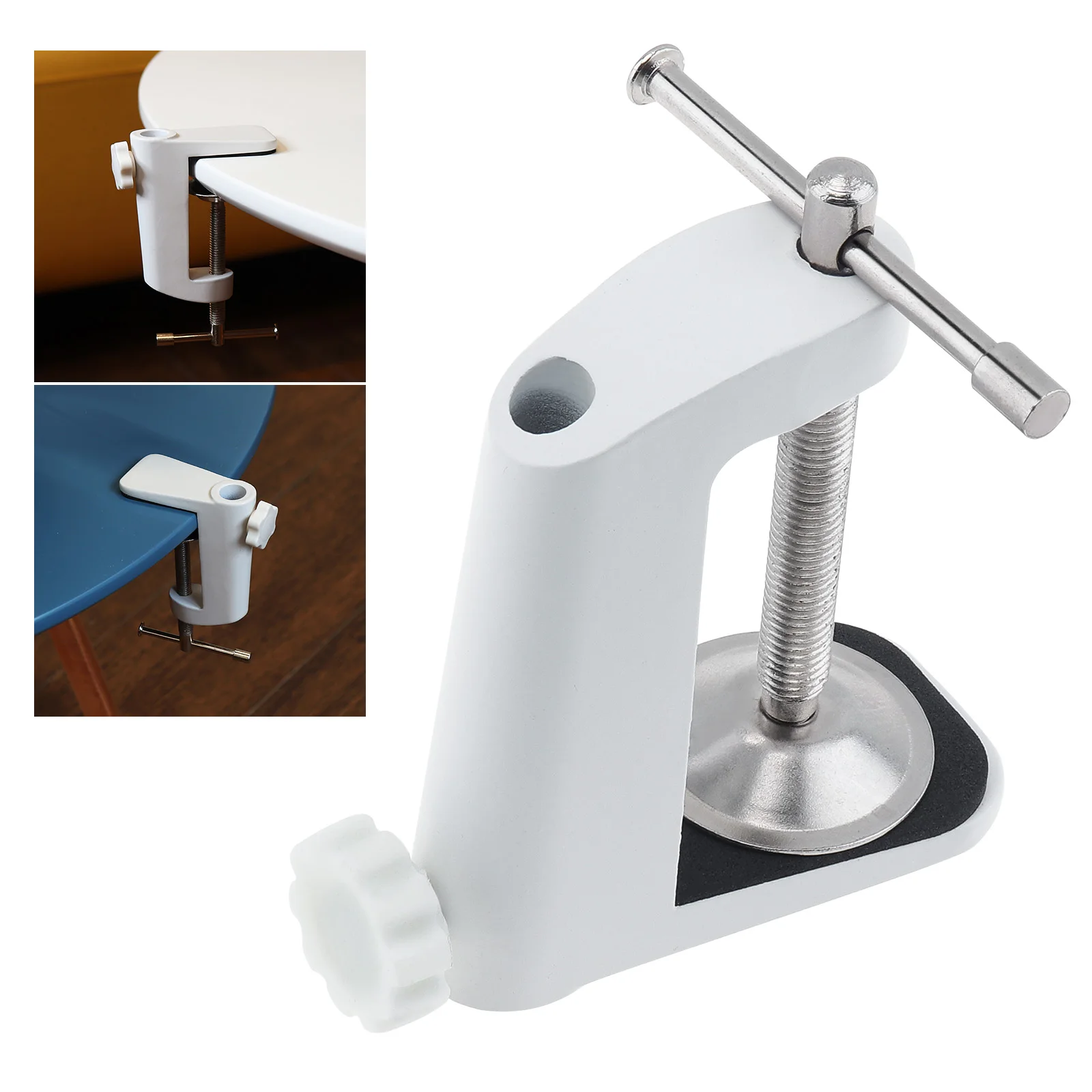 Morsetto Di Montaggio Da Tavolo In Metallo Resistente Con Foro Da 12MM Per Microfono Supporto Per Lampada Da Tavolo A Sbalzo Accessori Audio  44 - 13