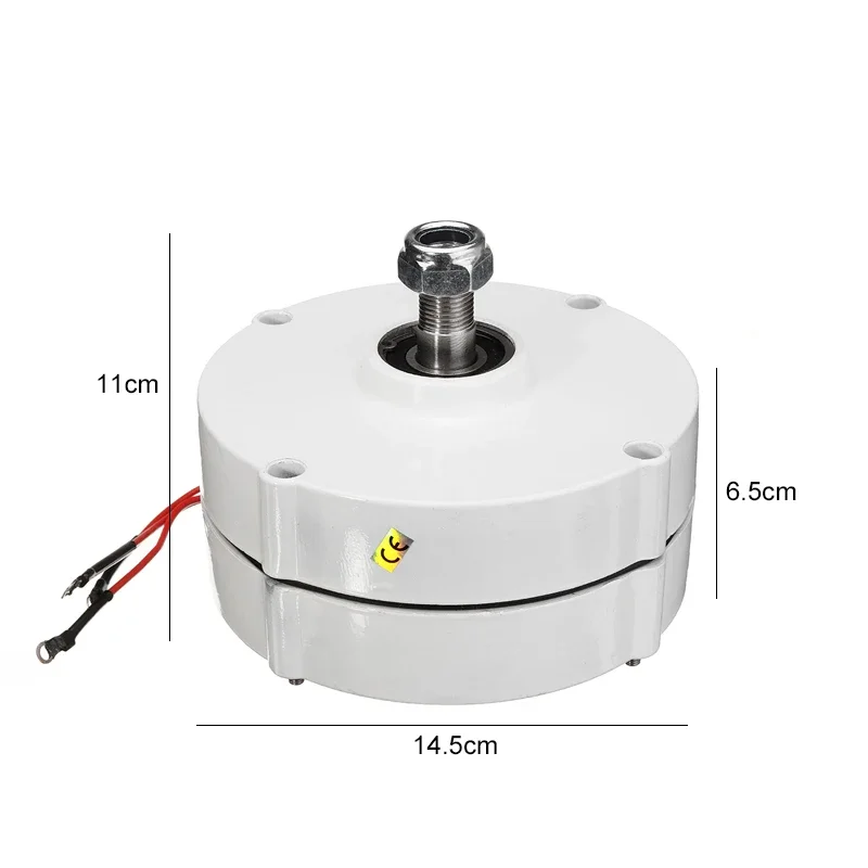 Wind Turbine Generator Motor 6000W 12V 24V 3 Phase Gearless Permanent Magnet AC Alternator For Wind Water Turbine Diesel Engine