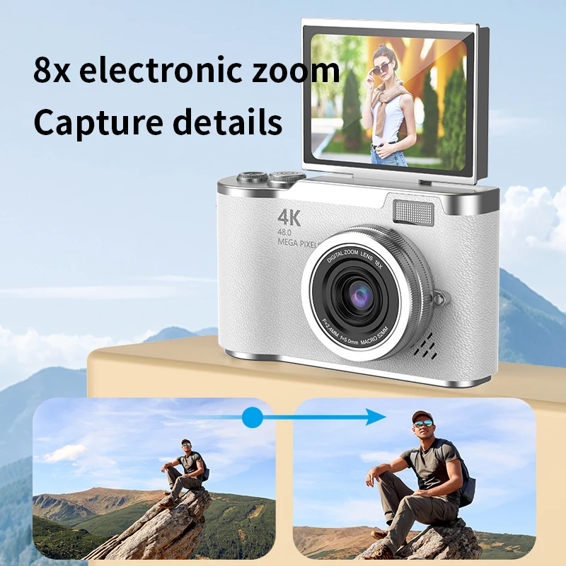 Digital Camera 4K 48MP For Kid Adult Beginners