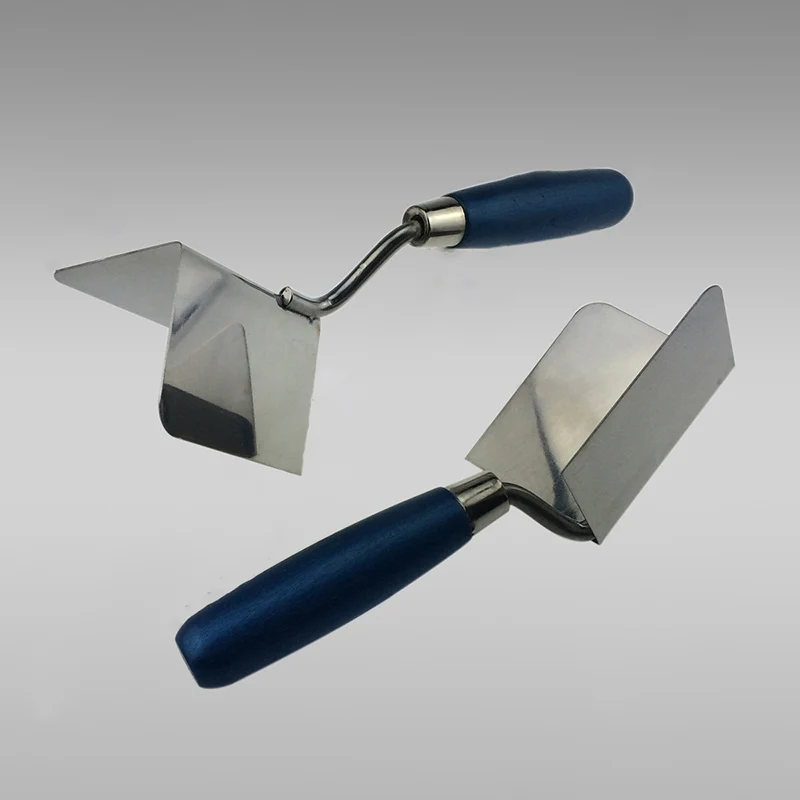 Aço inoxidável Drywall Corner Tool, Faca exterior e interior, Canto Trowel para Drywall Gyprock Pladur, 8x6cm