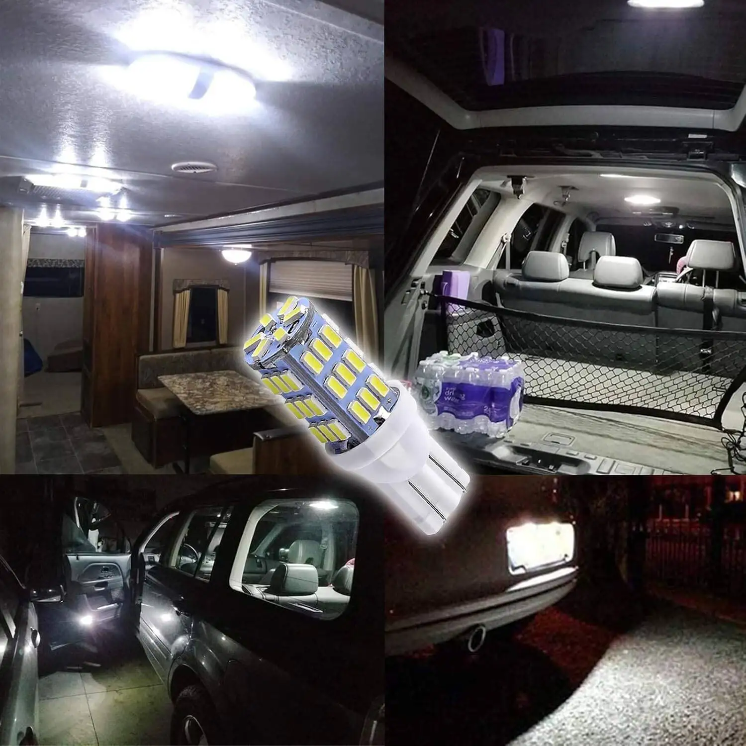 T10 921 194 168 Bulbs Xenon White Super Bright 3014 42SMD LED Replacement 12 Volt RV Camper Trailer Boat 20PCS