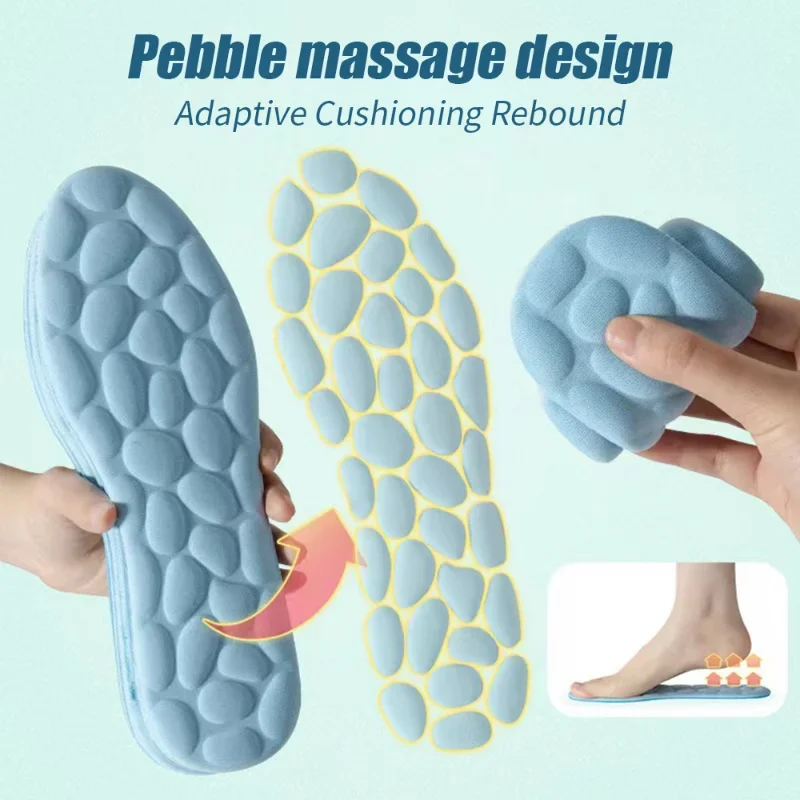 Pebble Massage Insoles Memory Foam Sports Insole for Men Women Breathable Deodorant Shoes Sole Cushion Feet Orthopedic Shoe Pads orthopedic insoles heel insoles shoe inserts