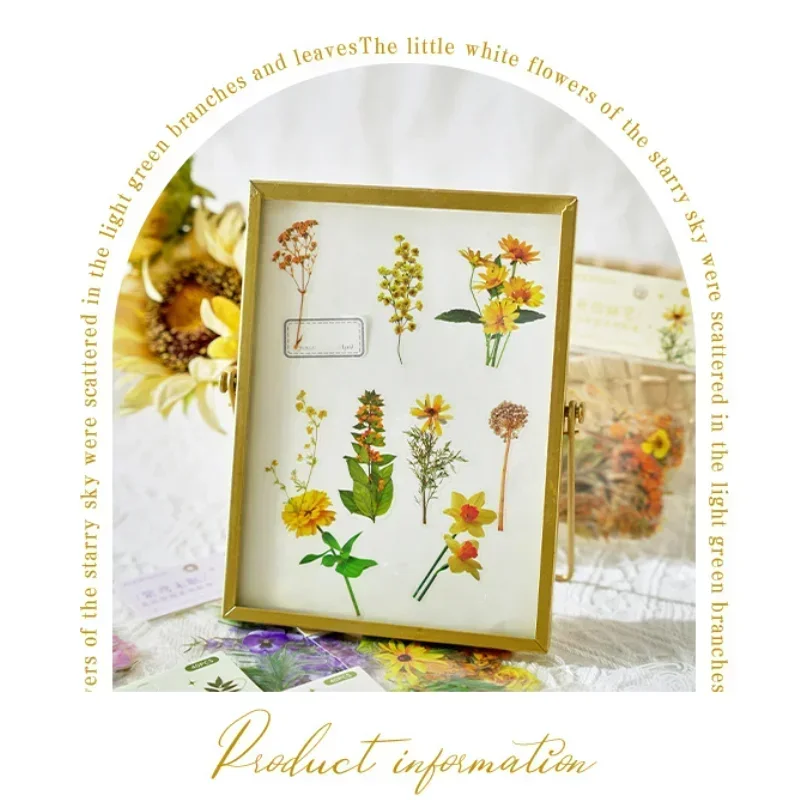 Natural Flower Self-Adhesive Scrapbook Sticker Set 4