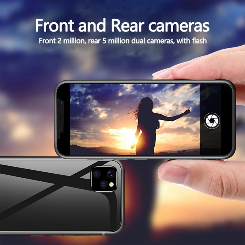 2019 Mini Smartphone 3GB RAM 32GB ROM 3.4Inch Thin Telefone 4G LTE Android 8.1 Face ID Unlock WIFI Hotspot Little Mobile Phone