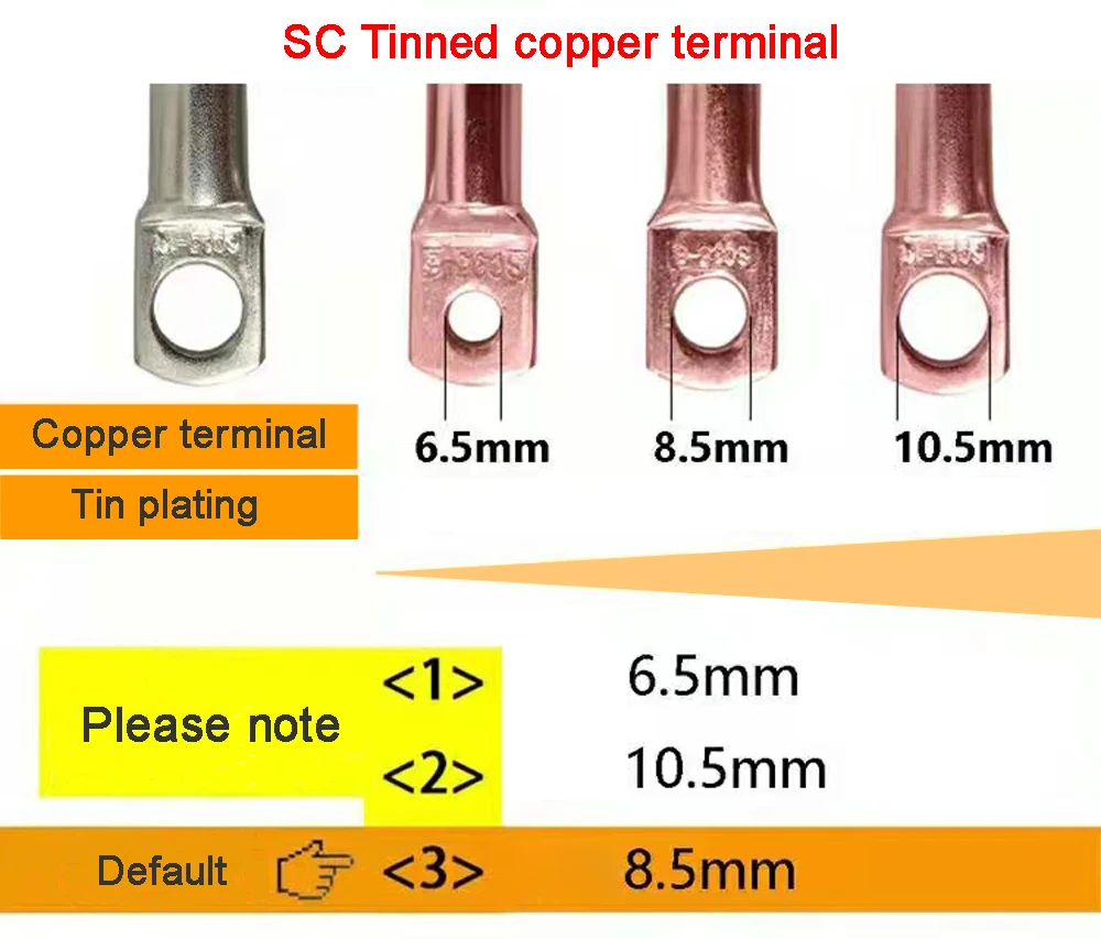 Description Picture 4 of item8/6/4AWG 2 0AWG Super Soft Silicone Battery Connection Cable with Tinned Copper Lugs For Inverter,Battery,Car ,UPS.solar
