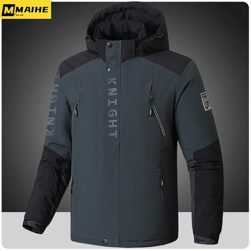 

Plus Size 7XL 8XL 9XL Men's Skiing Jacket With Hood Waterproof Hiking Fishing Travel Snow Jacket Parka Raincoat Outwear Clothing
