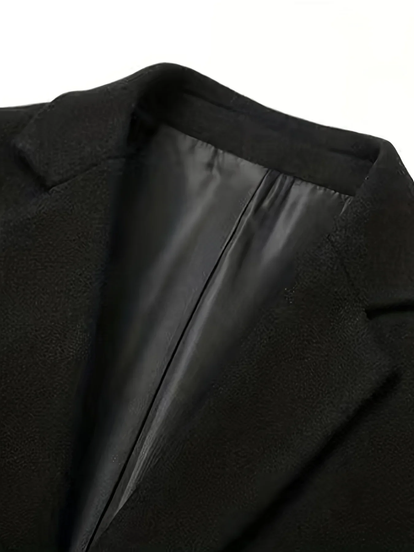 Description Picture 5 of itemAutumn and Winter Men's New Casual and Fashionable Woolen Jacket, Solid Color Slim Fit Suit Top