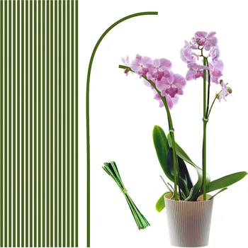 Reusable Plant Support Stakes & Clips Set 1