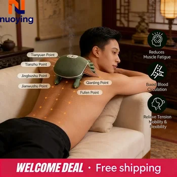 Wireless Neck Shoulder Back Massage Shawl, Portable Deep Tissue Kneading Massager for Full Body Relaxation Home Office Use