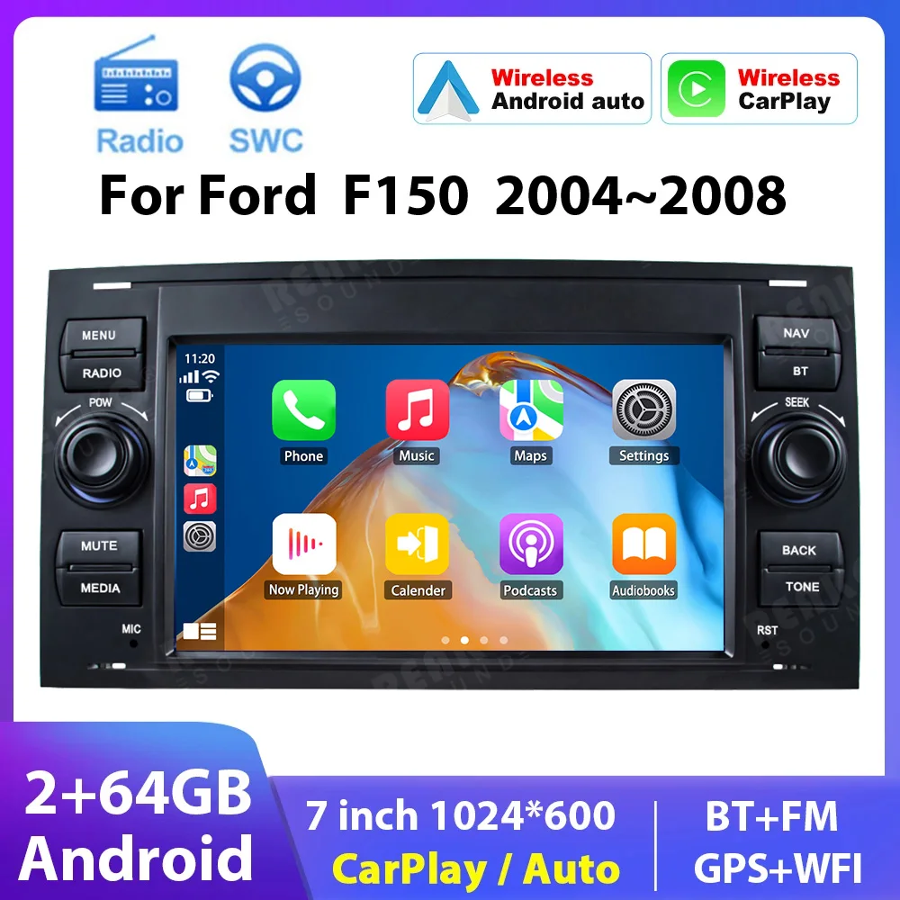 

Автомагнитола 2 Din на Android с сенсорным экраном 7 дюймов для Ford Transit Focus 2005-2007, MP5-плеер с поддержкой Wi-Fi, GPS, FM-радио, Carplay