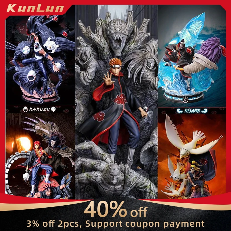 Фигурки аниме Наруто Акацуки, Uchiha Obito Figur Konan /Pain/ Kakuzu/Zetsu Hoshigaki Sasori Tobi Deidara, ПВХ игрушка