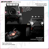 MN128 1/12 RC Car 4WD Jeep Model 2.4G Remote Control LED Light 4X4 Off Road 4WD Climbing RC Truck Electric Toy Car Gift for Boy 2