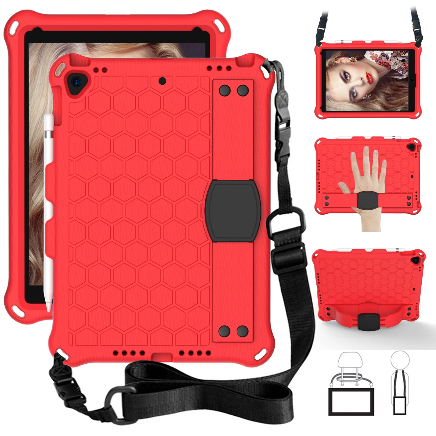 Shockproof Stand Cover with Strap