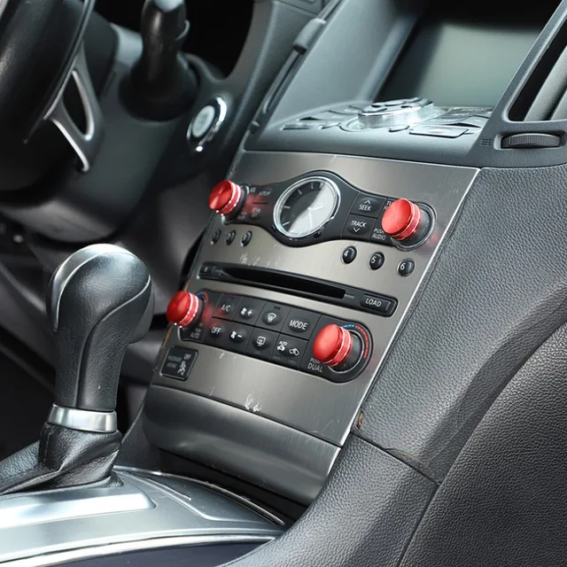 Nissan Volume Knob Black Aluminum Alloy Radio & A/C Knob Fit For