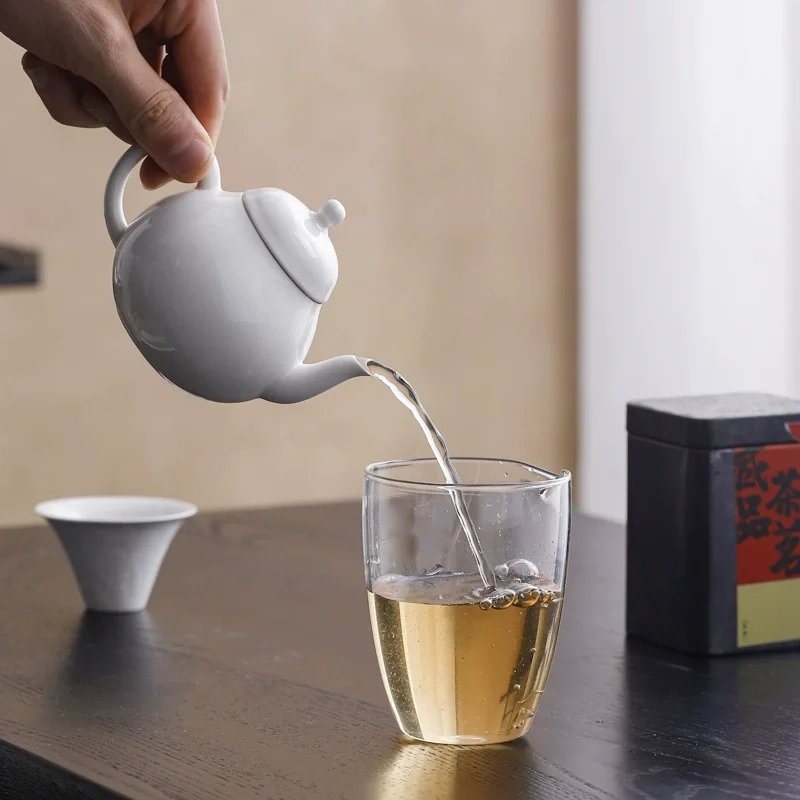 120ml Plant Ash Handmade Teapot Household Simple Filter Teapot Boutique Pot Tea Maker Kettle Cafes Accessories Ornaments 1pcs