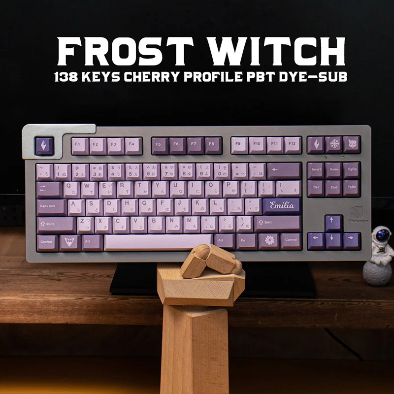 

Gmk Clone Frost Witch Cherry Profile PBT Keycap Dye-Sub English Custom Personality Keycaps For Mechanical Keyboard 61/64/68/