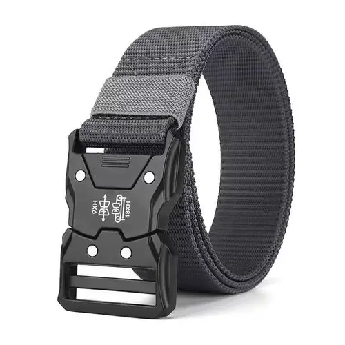 Red Ears Plastic buckle tactical belt men's multifunctional military fan canvas belt outdoor faux nylon training waist belt - Image 17