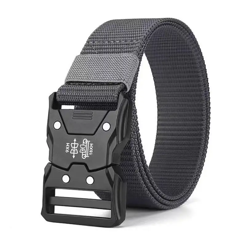Red Ears Plastic buckle tactical belt men's multifunctional military fan canvas belt outdoor faux nylon training waist belt - Image 17