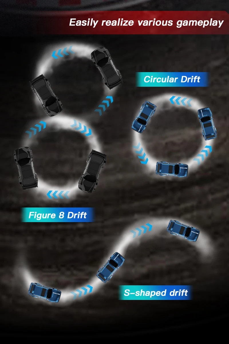 2025 1/43 2.4G High speed Drift Rc Car 4WD Remote Control Car Four Wheel Drive Radio Controlled Mini Racing Model Boy Toy Gift 