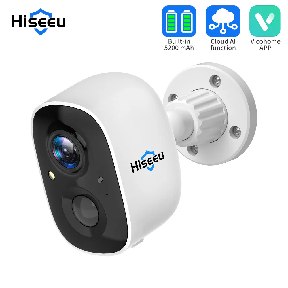 

Беспроводная уличная Водонепроницаемая камера Hiseeu 1080P с Wi-Fi и функцией зарядки