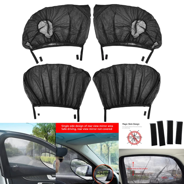 Pare-soleil en maille pour fenêtre de voiture, rideau de pare-soleil  respirant pour fenêtre latérale arrière automatique, couverture de  pare-soleil pour enfants, protection UV - AliExpress