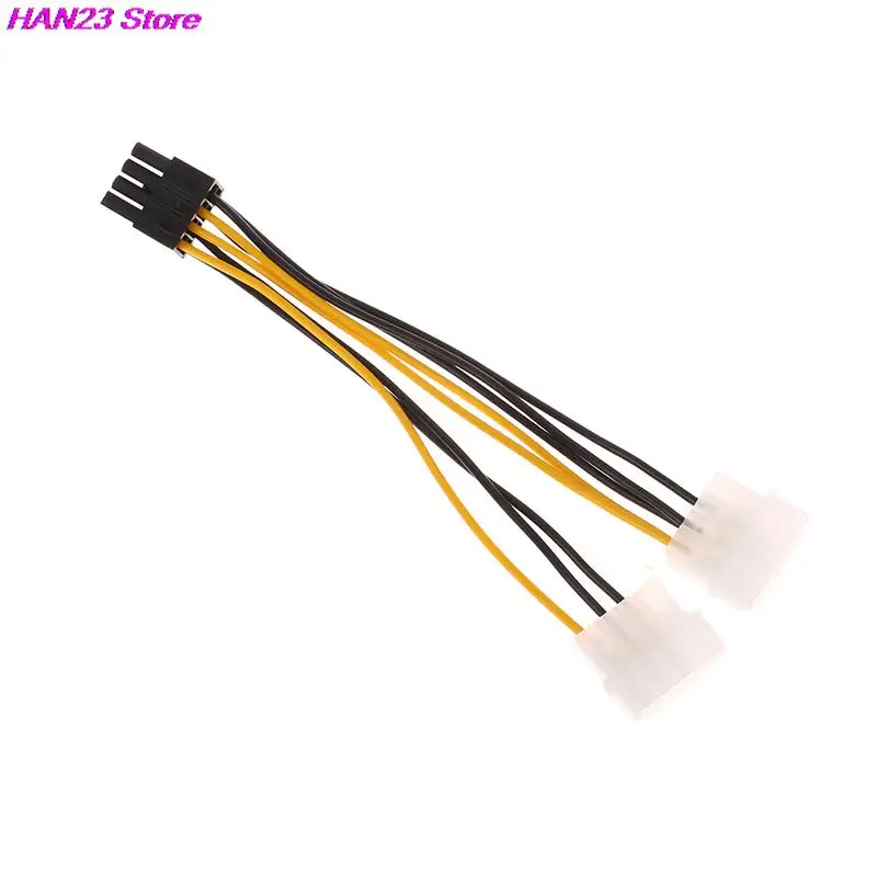 

1Pc 17cm 8Pin To Dual 4Pin Video Card Power Cord Y Shape 8 Pin PCI Express To Dual 4 Pin Molex Graphics Card Power Cable Adapter