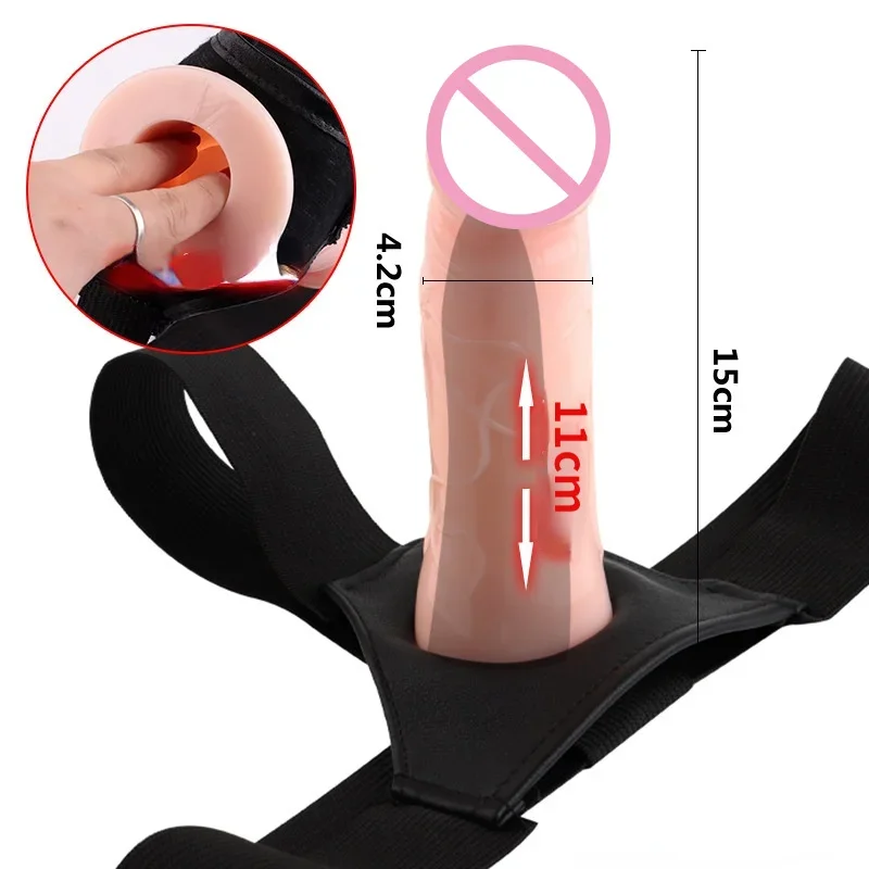 Realistic Strap On Dildo Panties Wearable Hollow Penis Sleeve Strapon Dick Pants Leather Harness Belt Sex Toys For Woman Men Gay sex toys