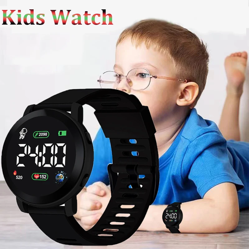 Kids Digital Watch for Boys Girls Electronic Clock LED Wrist Watch Fashion Waterproof Sports  Student Child Simple Watches