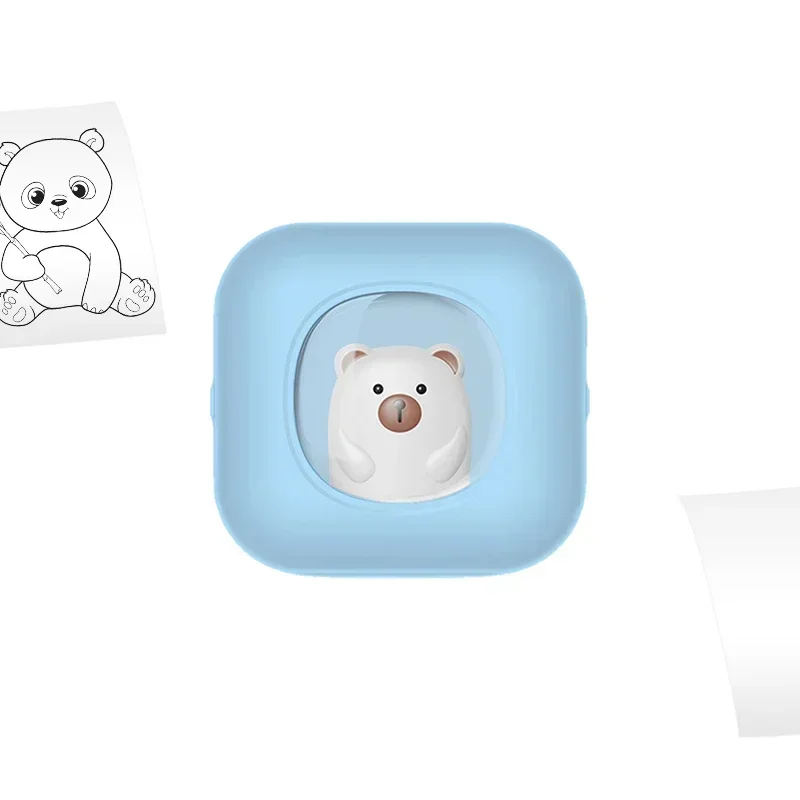 GlowMartMini Printer Photo Mobile Printer Wireless Bt Thermal Pocket Mini Portable Kids Toys Birthday Gifts