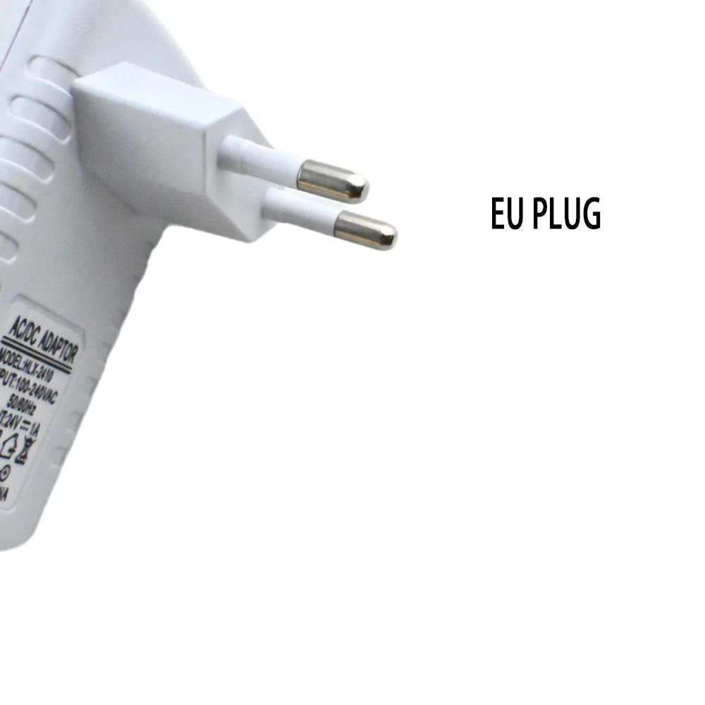 24V EU Plug Power Adapter for LED Strip Lights and Lighting Transformers, White
