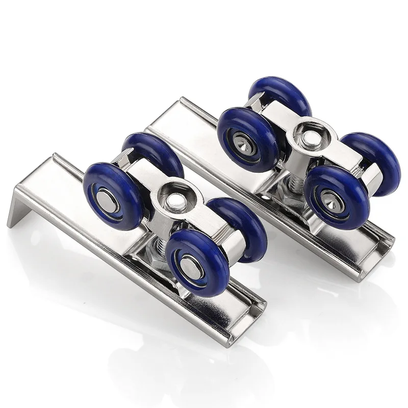 2 Stks/set Schuifdeur Roller Hardware Slide Deuren Katrol 4/8 Wielen Thuis Kamer Houten Deur Opknoping Wielen Spoor Katrol