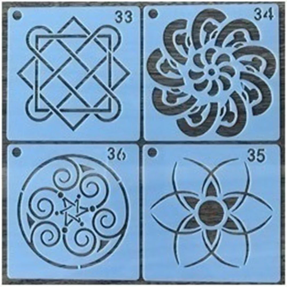 Mandala Wall Painting Stencils - 36 DIY Art Templates for Creative Crafts