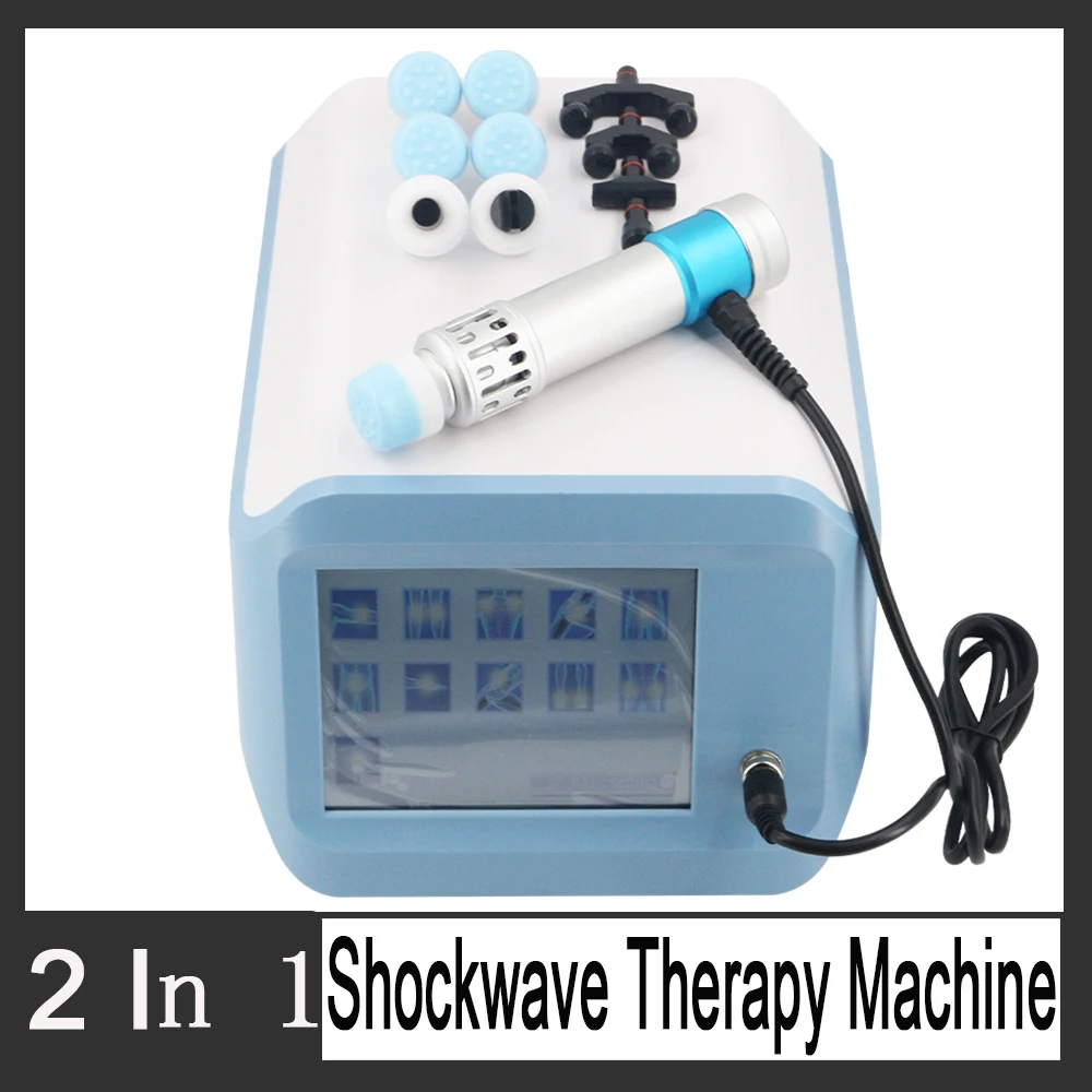 

New Shockwave Therapy Machine 2 In 1 Shock Wave Instrument Chiropractic Gun Relief Pain Body Relax Health Care Massager