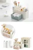 Acrylic Plastic Makeup Organizer Storage Box with Drawer Cotton Swab Stick Storage Case lipstick organizer brush holder makeup