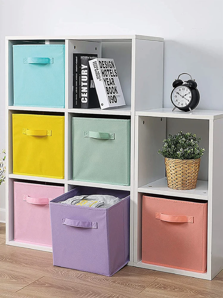 Collapsible Non-woven fabric Storage Bins Home Supplies Clothing Organizer Kid Toy Storage Organizer Cabinet drawer organization 3