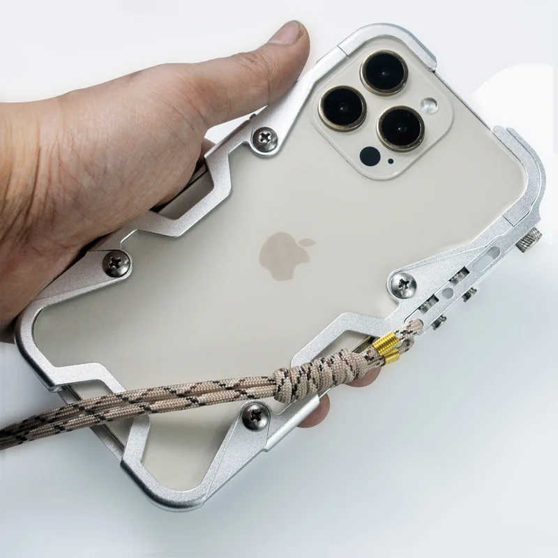 

Противоударный чехол для iPhone 15, бронированный Алюминиевый Чехол-бампер с металлическим каркасом для iPhone 12, 13, 14, 15 Pro Max, прочные чехлы