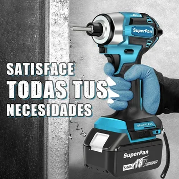 SuperPan-DTD173 high torque multifunctional brushless impact screwdriver,cordless drill bit,suitable for Makita 18v battery pins 2