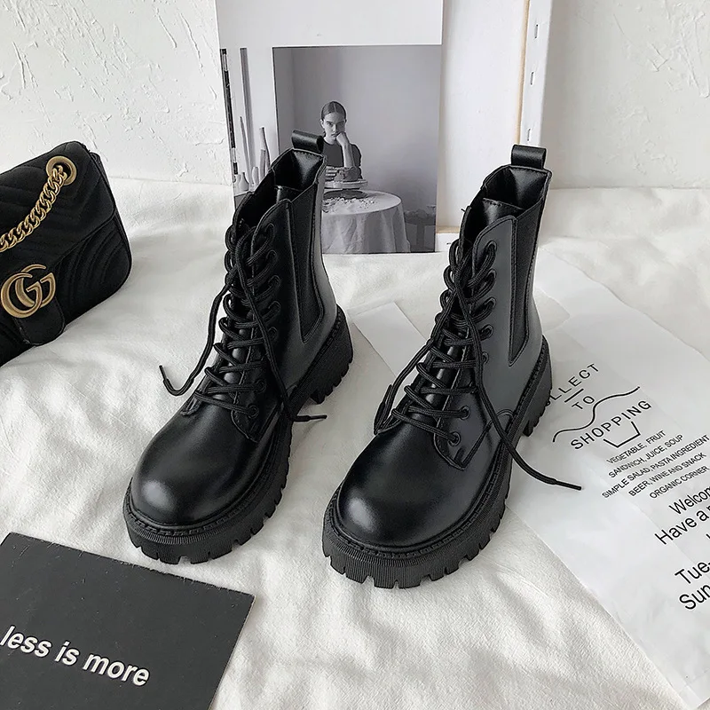 Female Boots British Style New Autumn Winter Thin Short Boots Fashion Motorcycle Boots Women Boots Woman Shoes Classics Ladies