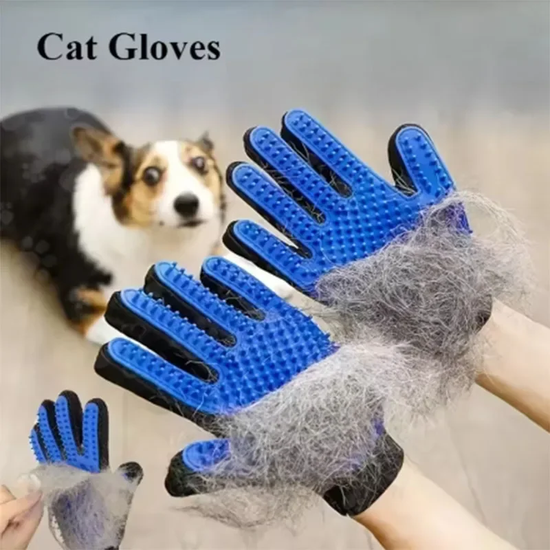 Pet Grooming Glove: Effective Deshedding & Massage Brush