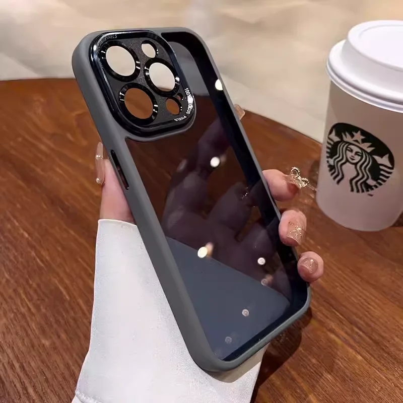 Premium Shockproof Clear Acrylic Lens Protection Case with Soft Bumper