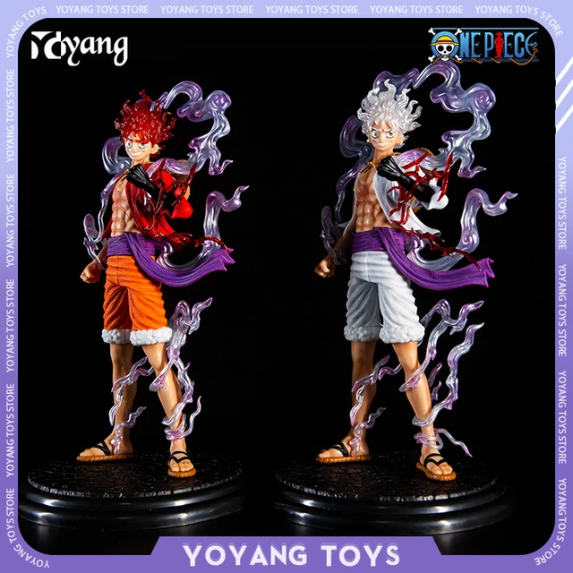 GK One Piece 26CM Anime Figure Wano Gear 4 Luffy 2 Head Pieces Statue  Figures Collectible Model Decoration Toy Christmas Gift