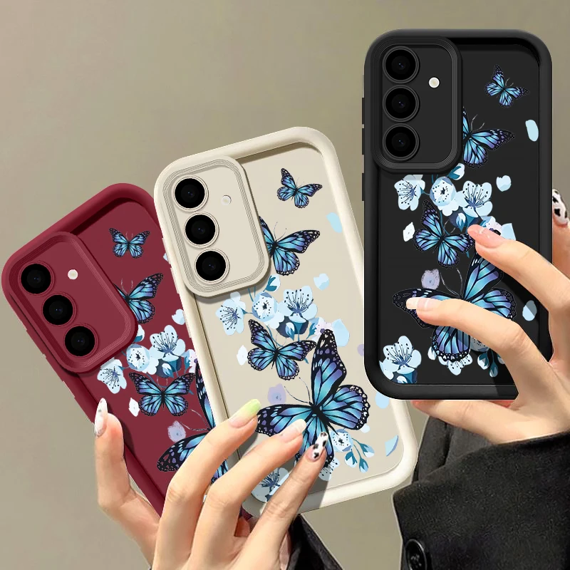 Blue Butterfly TPU Phone Case - Elegant and Durable Protective Cover